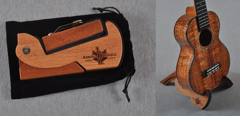 Kamaka Ukulele Stand - Fits Soprano, Concert, Tenor & Baritone Ukes | Reno's Music | Fishers, IN Custom Kamaka Ukulele Stand